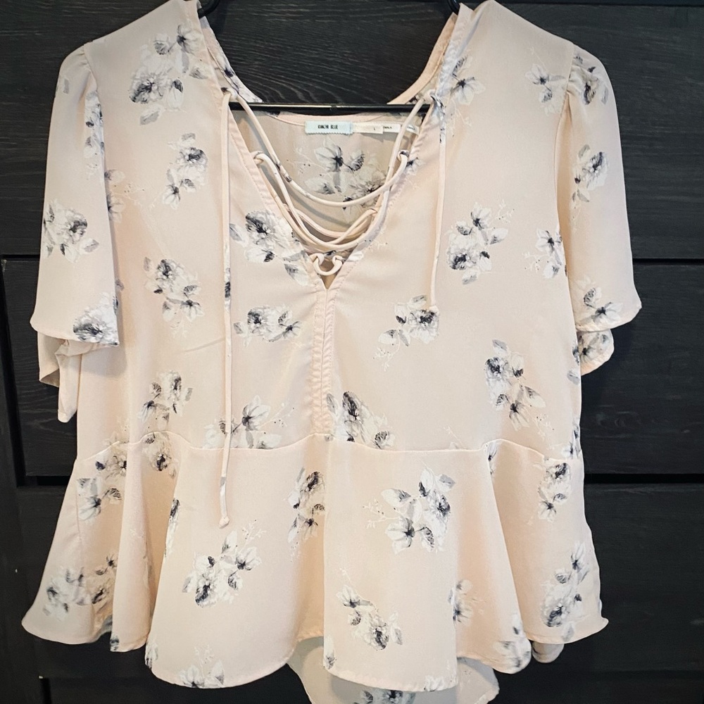 Urban outfitters floral pink top